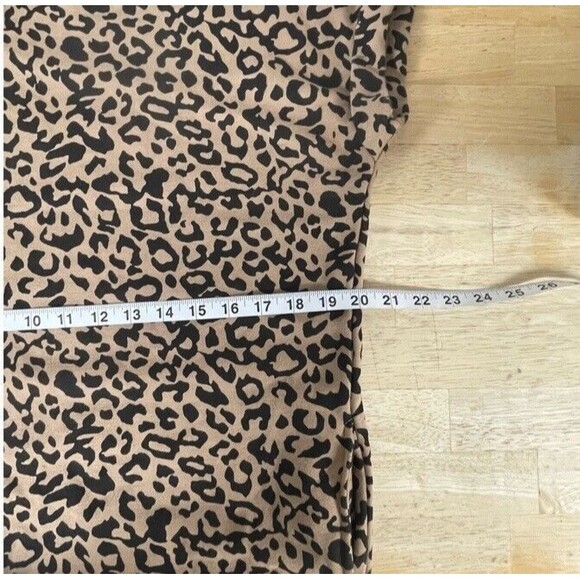 Ellison Leopard Sweatshirt Mini Dress Tunic Pockets Casual Athleisure Comfy Med - Picture 10 of 12